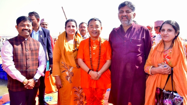 D K Shivakumar s Kumbh Mela Visit Sparks Congress Party Tensions