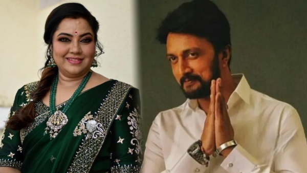 Tara anuradha gave a tong to kichcha sudeep