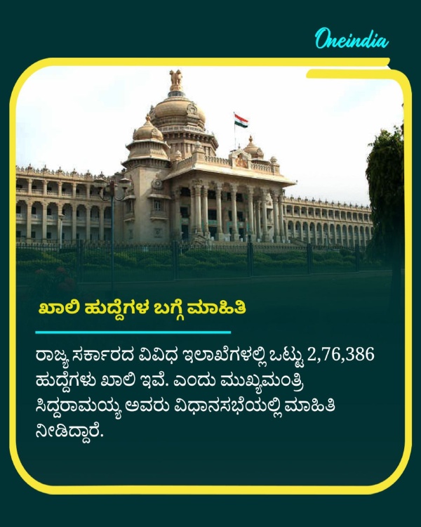 2 76 386 Posts Vacant in State Government of Karnataka