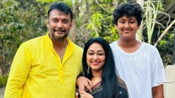 Kannada Actor Darshan Thoogudeepa Visits Kerala Madayi Kavu Bhagavathi Temple With Family