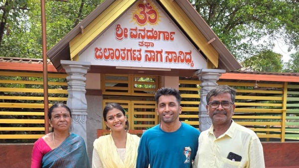 Gauthami Jadav and Ugram Manju Family Visit Vanadurga Temple Together