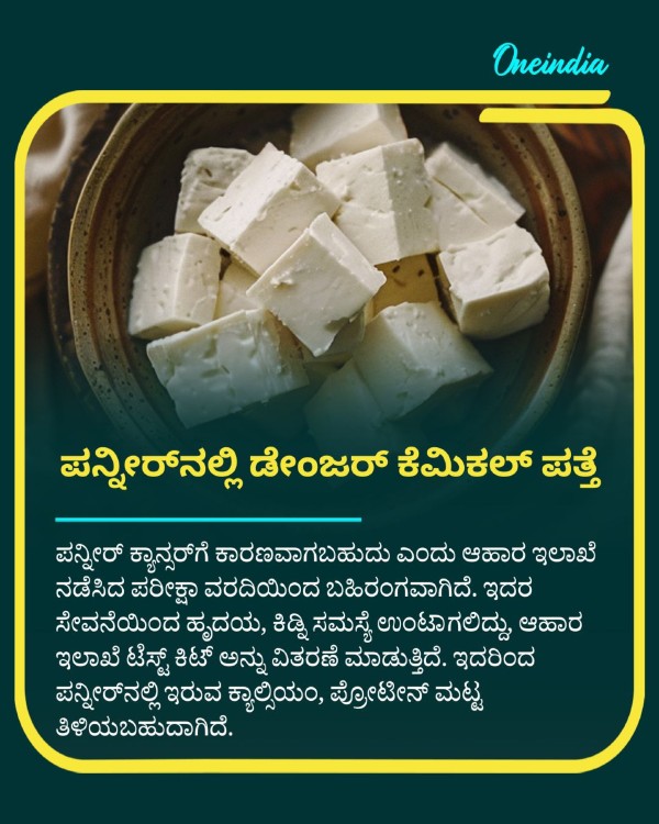 Food Department has found dangerous chemicals in Paneer
