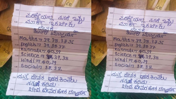 Kundapur student writes letter to God Said Just pass is enough Kundapur student writes letter to God Said Just pass is enough