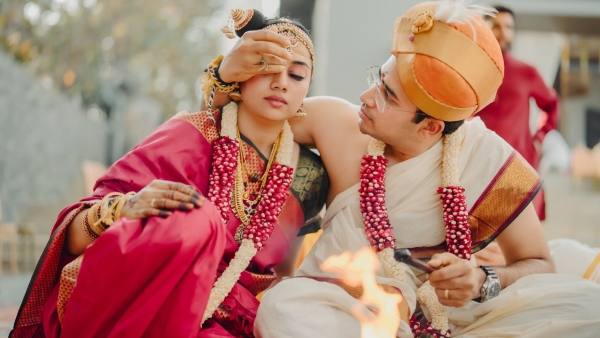 BJP MP Tejasvi Surya Wife Sivasri Skandaprasad In Tears At Wedding Video Goes Viral