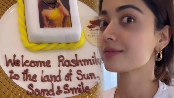 actress rashmika mandanna is celebrating her 29th birthday in oman photos viral
