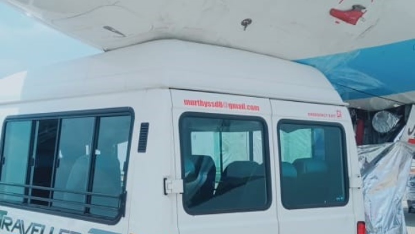 Bengaluru Kempegowda Airport Accident Indigo Plane Tempo Traveller Collision