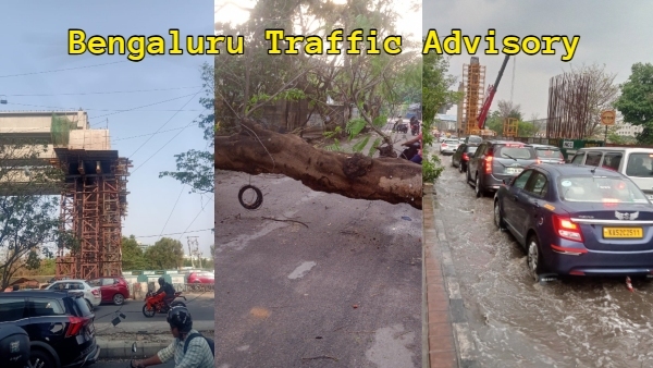 Bengaluru Traffic Slow down due to Rain Namma Metro Work and These Reasons