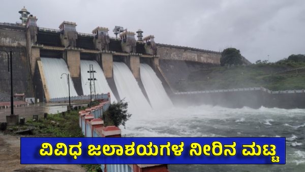 Karnataka State s Major Dams Water Level Today Including KRS Dam