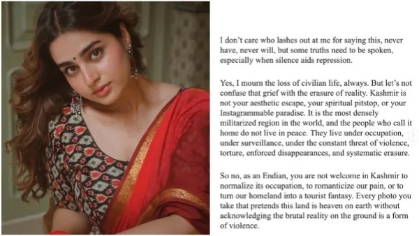 Kashmir terror attack Actress Ayesha Khan lands in controversy after liking anti-India article