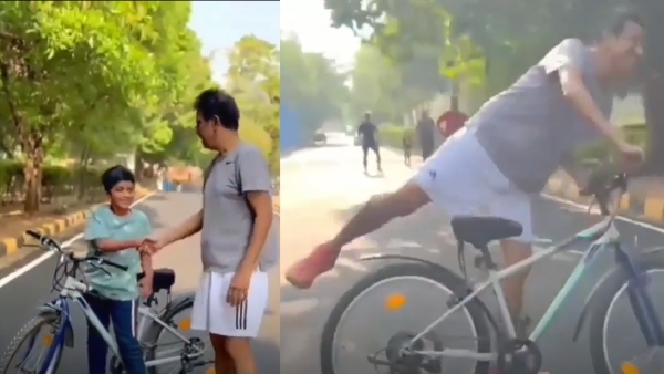 Sandalwood actor Shiva Rajkumar cycle riding video viral
