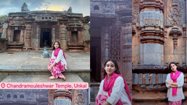 Bollywood Actress Sara Ali Khan Met Sri ChandraMouleshwara Temple Unkal at Hubballi