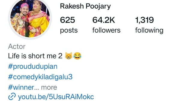Comedy Kiladigalu Fame Rakesh Poojary Passes Away His Instagram Bio Sparks Emotion