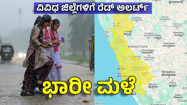 Heavy Rain Alert For Karnataka till May 28 Red Alert These Districts Due to Low Pressure system