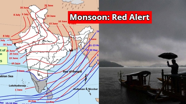 Monsoon Arrived Kerala on May 24 Heavy Rain Alert Red Alert on Kerala Mumbai Goa Karnataka