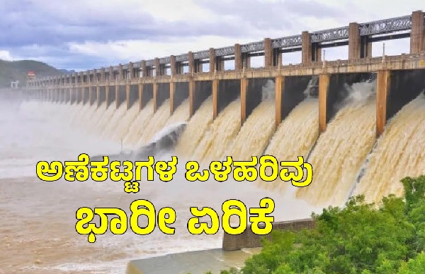 Karnataka Dam Water Level Heavy rains Water level of reservoirs increases alert in KRS area Karnataka Dam Water Level Heavy rains Water level of reservoirs increases alert in KRS area