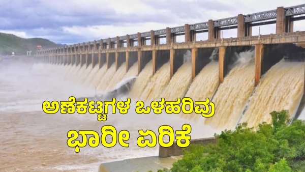 Karnataka Major Dam Water Storage Increase on June 22nd Due Heavy Rain Know Inflows