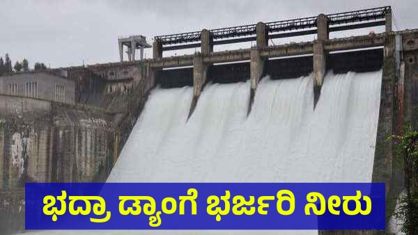 Heavy Inflow and Outflow in Bhadra and Srisailam Dams as Rainfall Continues in Karnataka Heavy Inflow and Outflow in Bhadra and Srisailam Dams as Rainfall Continues in Karnataka