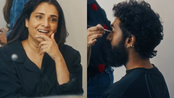 Ramya and Vinay Rajkumar pose together for a photoshoot