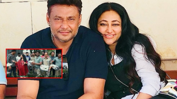 Darshan s wife Vijayalakshmi is busy with social work