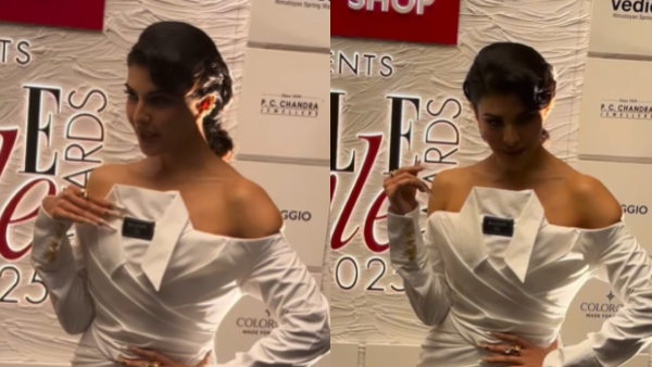Jacqueline Fernandez Stuns in Bold White Balmain Dress Video goes viral