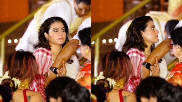 Man Inappropriately Touches Actress Kajol Private Part During Durga Puja