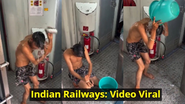 Youth Takes Bath Inside Train Coach at Jhansi Station UP Railways Initiates Legal Action Viral Youth Takes Bath Inside Train Coach at Jhansi Station UP Railways Initiates Legal Action Viral
