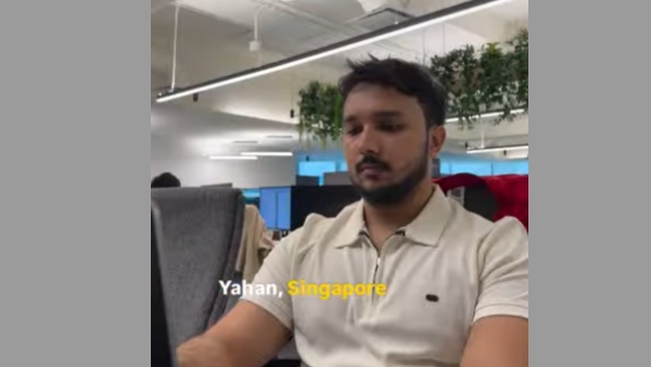 Indian Man in Singapore Sparks Debate After Comparing Work Culture and Leave Policies video viral Indian Man in Singapore Sparks Debate After Comparing Work Culture and Leave Policies video viral