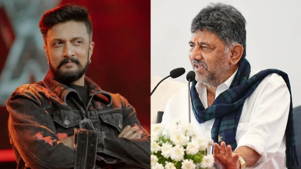 DK Shivakumar Honours Kichcha Sudeep Nut-Bolt Controversy Ends on a Positive Note