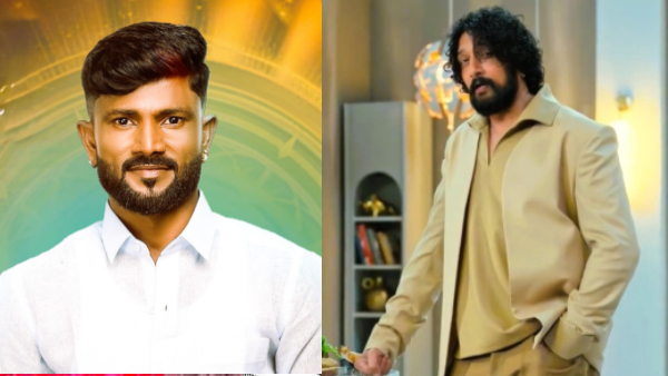 Bigg Boss Kannada Season 12 Contestant Malu Nipanal Apologises to Kiccha Sudeep on Stage Bigg Boss Kannada Season 12 Contestant Malu Nipanal Apologises to Kiccha Sudeep on Stage