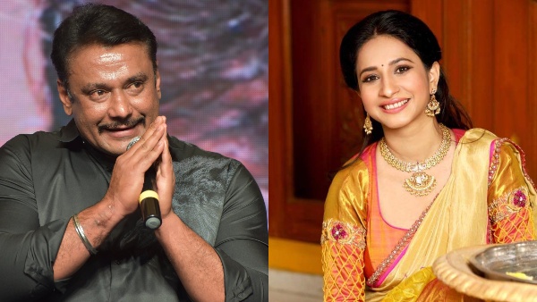 Kannada actress Manvita Kamath reacted strongly after fans shouted DBoss during the Life Today song launch event Kannada actress Manvita Kamath reacted strongly after fans shouted DBoss during the Life Today song launch event