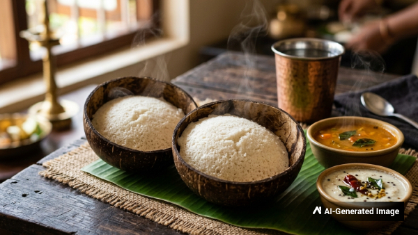 Coconut Shell Idli Recipe