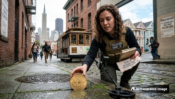 Hidden Gold Coins Treasure Hunt