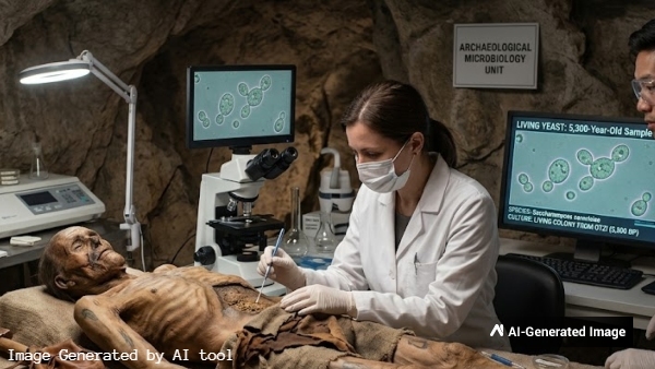Mummy Reveals Living Yeast