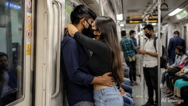 Delhi Metro Viral Video Couple Public Romance Sparks Outrage Netizens Demands Action Know detail