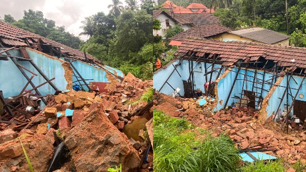 Heavy rain triggered a compound wall collapse in Mangaluru killing three people including two children Rescue teams police fire services and NDRF rushed to the spot to save those trapped