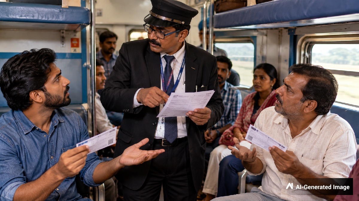 ಇಬ್ಬರು ರೈಲು ಪ್ರಯಾಣಿಕರಿಗೆ ಒಂದೇ ಕನ್ಫರ್ಮ್ ಟಿಕೆಟ್; ಇಬ್ಬರ ಕಿತ್ತಾಟಕ್ಕೆ TTE ಕೊಟ್ಟ ಸೊಲ್ಯೂಶನ್ ಸೂಪರ್