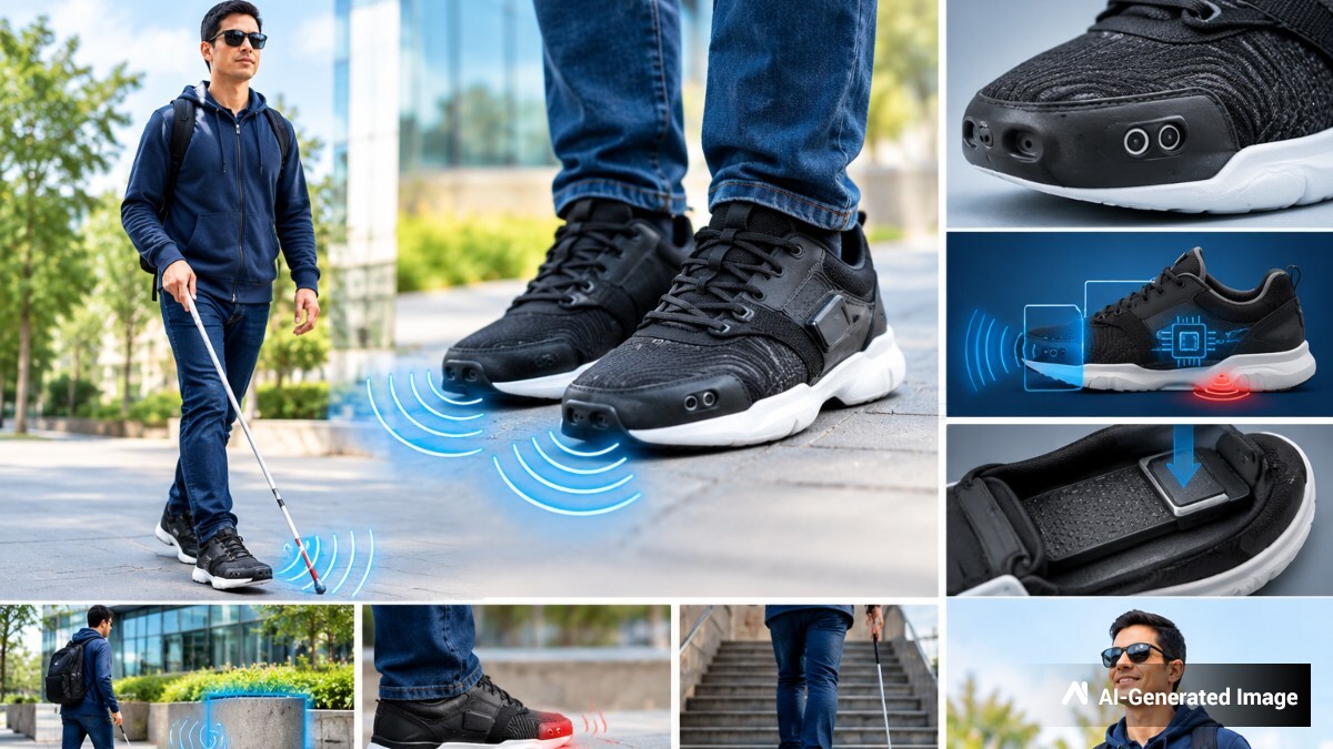 InnoMake Smart Shoes: ದೃಷ್ಟಿಹೀನರಿಗೆ ಸ್ಮಾರ್ಟ್ ಶೂಗಳ ಬಲ.. 4 ಮೀಟರ್ ದೂರದಲ್ಲೇ ಅಡೆತಡೆ ಪತ್ತೆಹಚ್ಚುವ ತಂತ್ರಜ್ಞಾನ