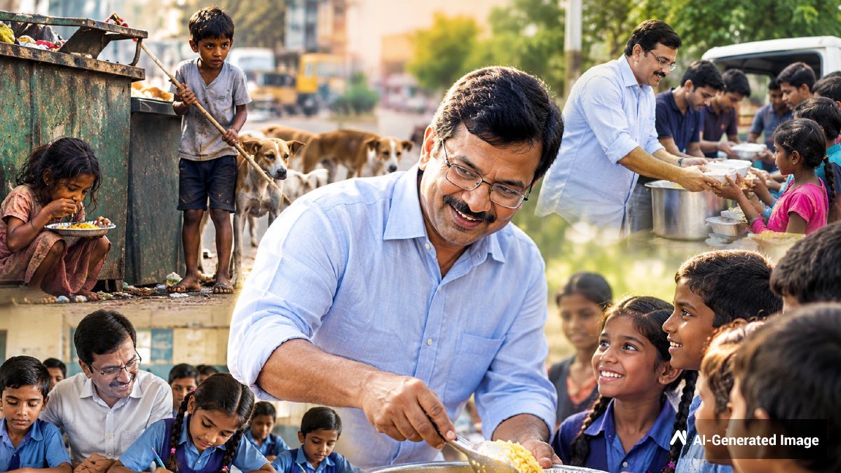 ಇವ್ರೇ ನೋಡಿ ರಿಯಲ್ ಹೀರೋ.. ಕಸದ ಬುಟ್ಟಿಯಲ್ಲಿದ್ದ ಆಹಾರ ಸೇವಿಸುತ್ತಿದ್ದ ಬಡ ಮಕ್ಕಳ ಜೀವನ ಬದಲಿಸಿದ ಪ್ರೊಫೆಸರ್
