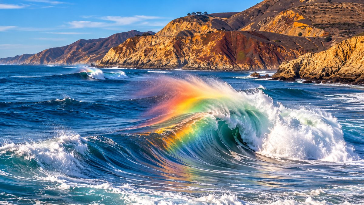 Rainbow Viral Video: ಕಡಲಲೆ ನಡುವೆ ತೇಲಿ ಬಂದ ಕಾಮನಬಿಲ್ಲು : ಅದ್ಭುತ ನೋಟಕ್ಕೆ ಮನ ಸೋಲದವರುಂಟೇ?