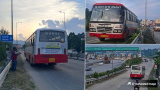 Video: ಎಕ್ಸ್‌ಪ್ರೆಸ್‌ವೇನಲ್ಲಿ ಟೋಲ್‌ ತಪ್ಪಿಸಲು ಸರ್ವೀಸ್‌ ರಸ್ತೆಗೆ ಇಳಿದ KSRTC ಬಸ್, ಚಾಲಕನಿಗೆ ನೆಟ್ಟಿಗರ ತರಾಟೆ