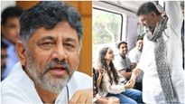 സീറോ ട്രാഫിക് ഒഴിവാക്കി മുഖ്യമന്ത്രി; ബെംഗളൂരുവില്‍ ഡികെ ശിവകുമാര്‍ മെട്രോയില്‍, വന്‍ പ്രഖ്യാപനവും