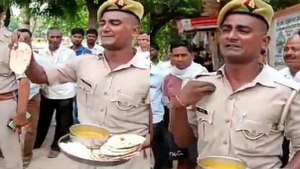 'മൃഗങ്ങള്‍ പോലും കഴിക്കാത്ത ഭക്ഷണം'; പോലീസ് മെസ്സിലെ ഭക്ഷണവുമായി പൊട്ടിക്കരഞ്ഞ് യു.പി കോൺസ്റ്റബിൾ