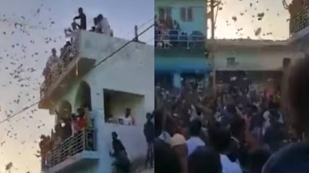 വിവാഹ ഘോഷയാത്രയ്ക്കിടെ 500ന്റെ നോട്ടുമഴ; അമ്പരന്ന് നാട്ടുകാര്‍, പിന്നീട് സംഭവിച്ചത്