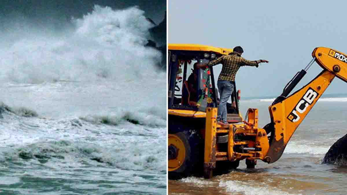 ജെസിബി കടലില്‍ വീണു, 5.5 ലക്ഷം ചെലവിട്ടിട്ടും കാര്യമുണ്ടായില്ല; 'രക്ഷാപ്രവര്‍ത്തനം'  ഉപേക്ഷിച്ചു