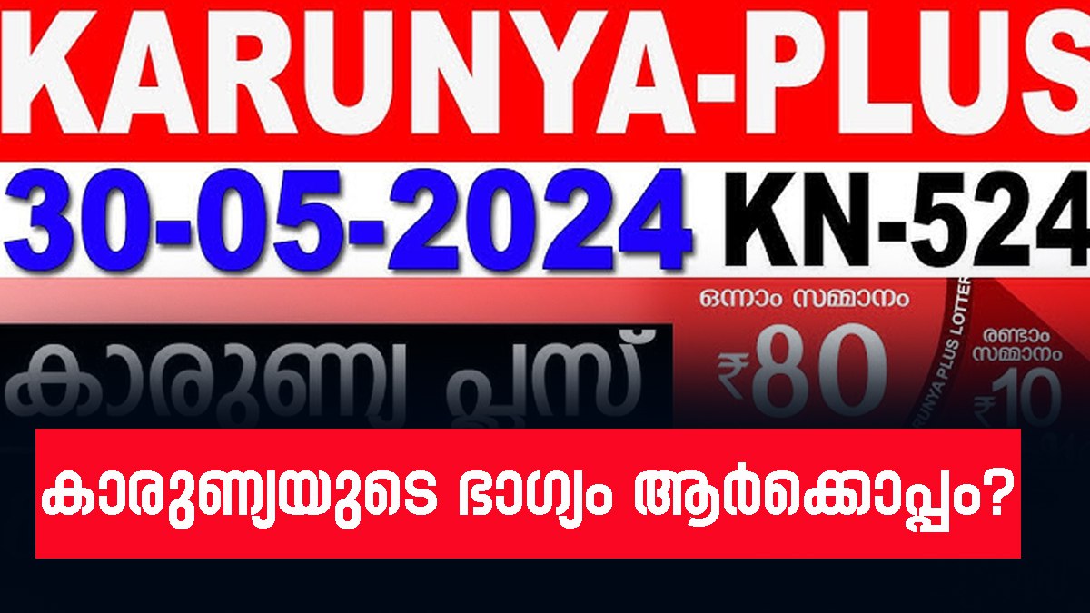 Karunya Plus KN 524 Result Live | കാരുണ്യ പ്ലസ് KN 524 ലോട്ടറി റിസൾട്ട് : ഒന്നാം സമ്മാനം ഈ നമ്പറിന്