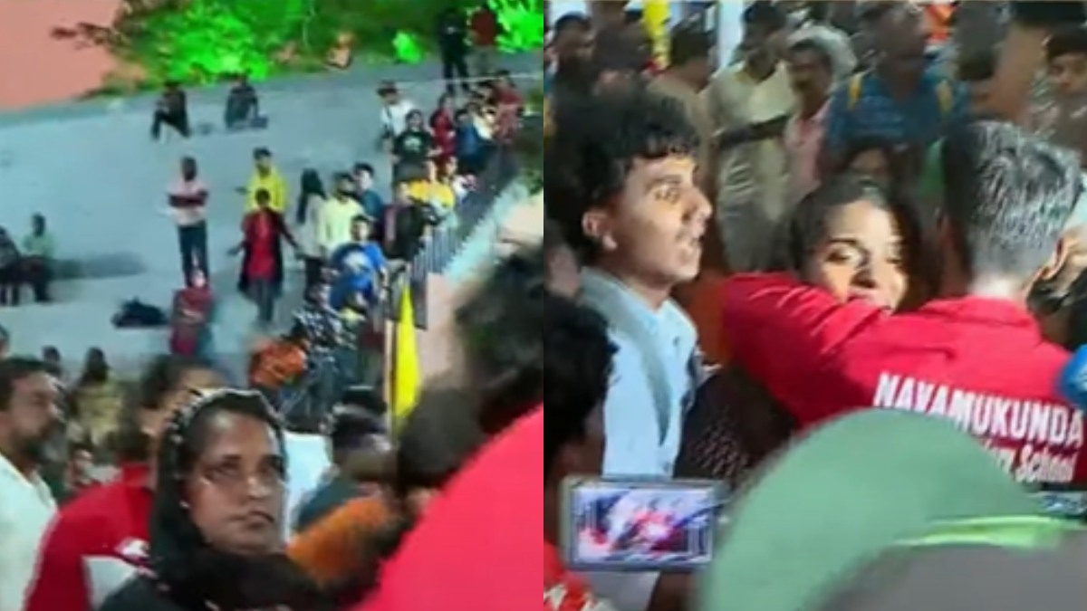സംസ്ഥാന സ്‌കൂൾ കായികമേള സമാപന ചടങ്ങിൽ സംഘർഷം; പോലീസും വിദ്യാർത്ഥികളും തമ്മിൽ കൈയ്യാങ്കളി