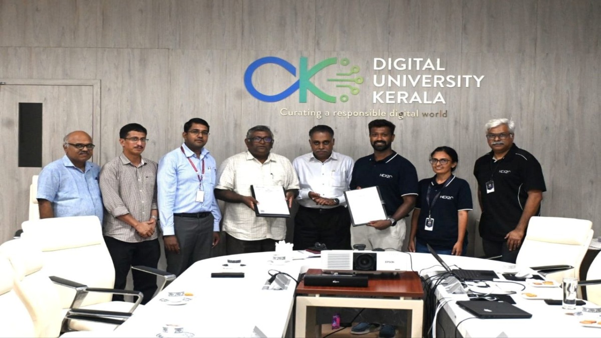 നിർണായക ചുവടുവെയ്പ്പ്; ധാരണാപത്രത്തിൽ ഒപ്പുവെച്ച് ഡിജിറ്റൽ യൂണിവേഴ്സിറ്റി കേരളയും HEX20യും