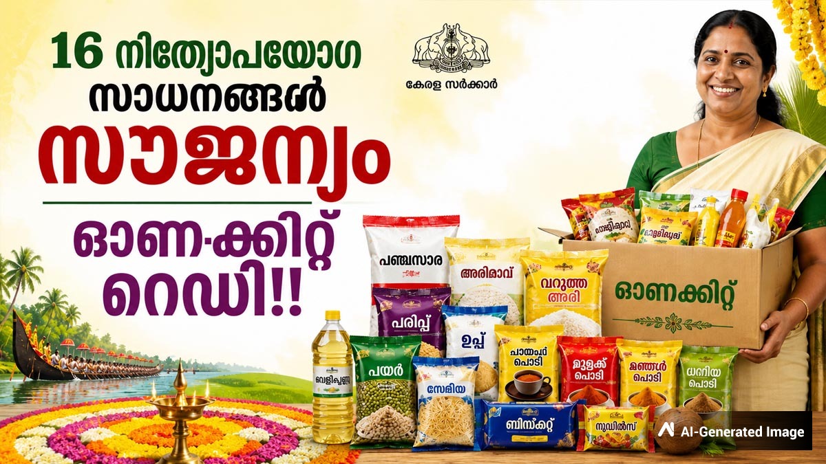 16 നിത്യോപയോഗ സാധനങ്ങള്‍ സൗജന്യം; ഓണക്കിറ്റ് റെഡി!! ആര്‍ക്കൊക്കെ ലഭിക്കും?