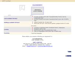 Advertisement in HMT Website for the sale of land