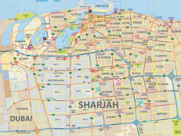 Sharja Map Sharja Map